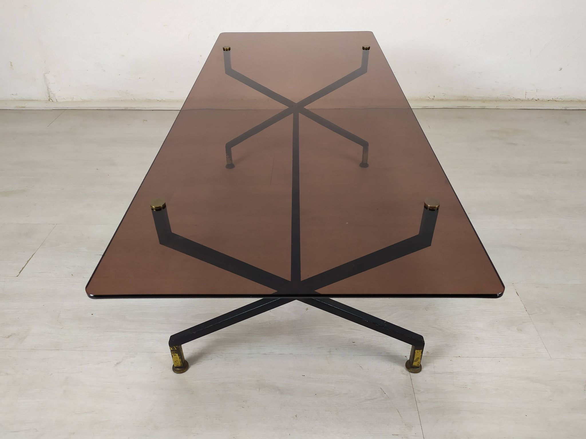 Table basse vintage verre