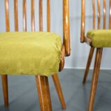 1960s Antonin Suman beech dining chairs, set of 4