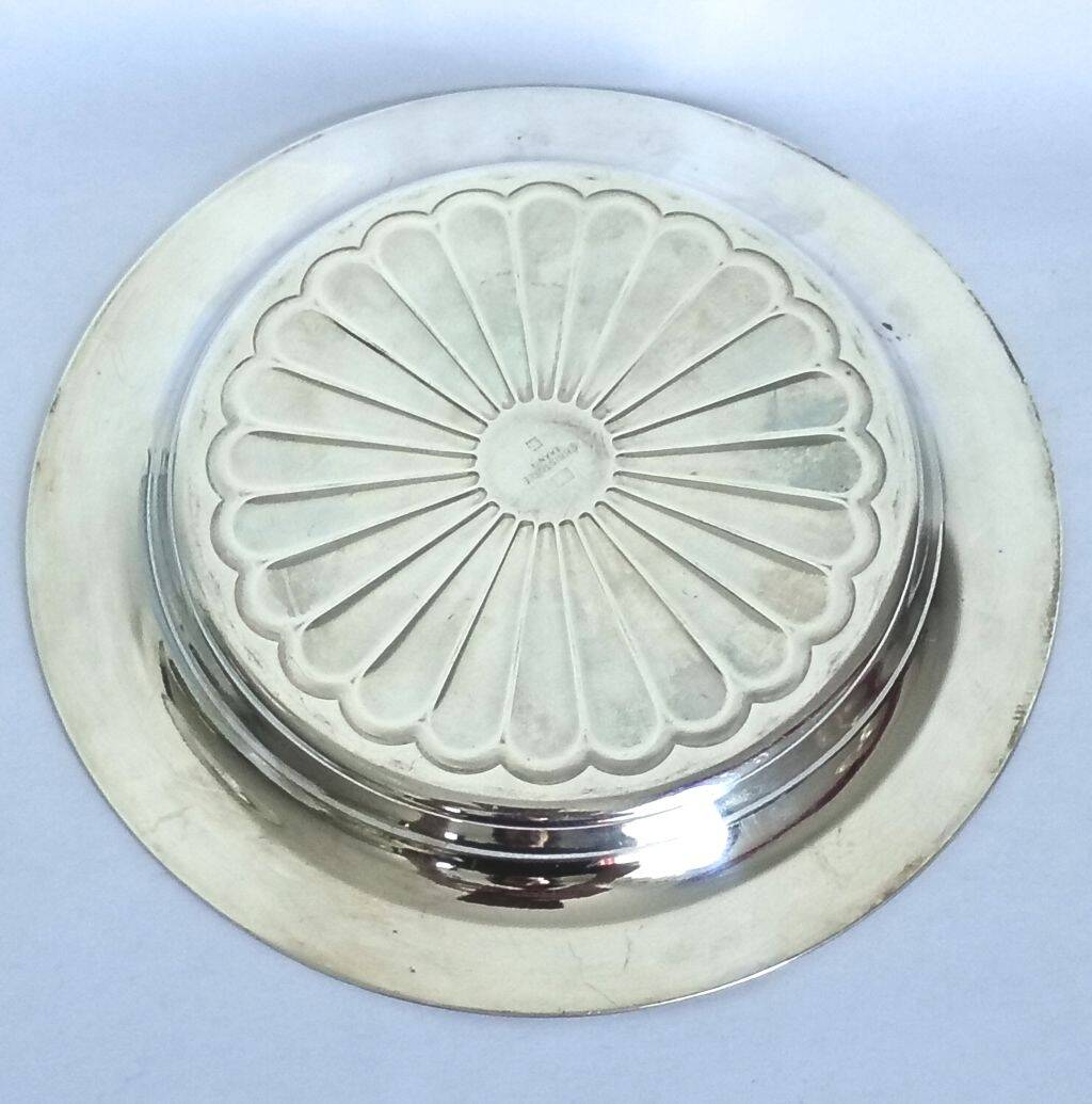 Christofle silver-plated wine bottle coasters