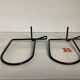 Pair of black metal bookends B