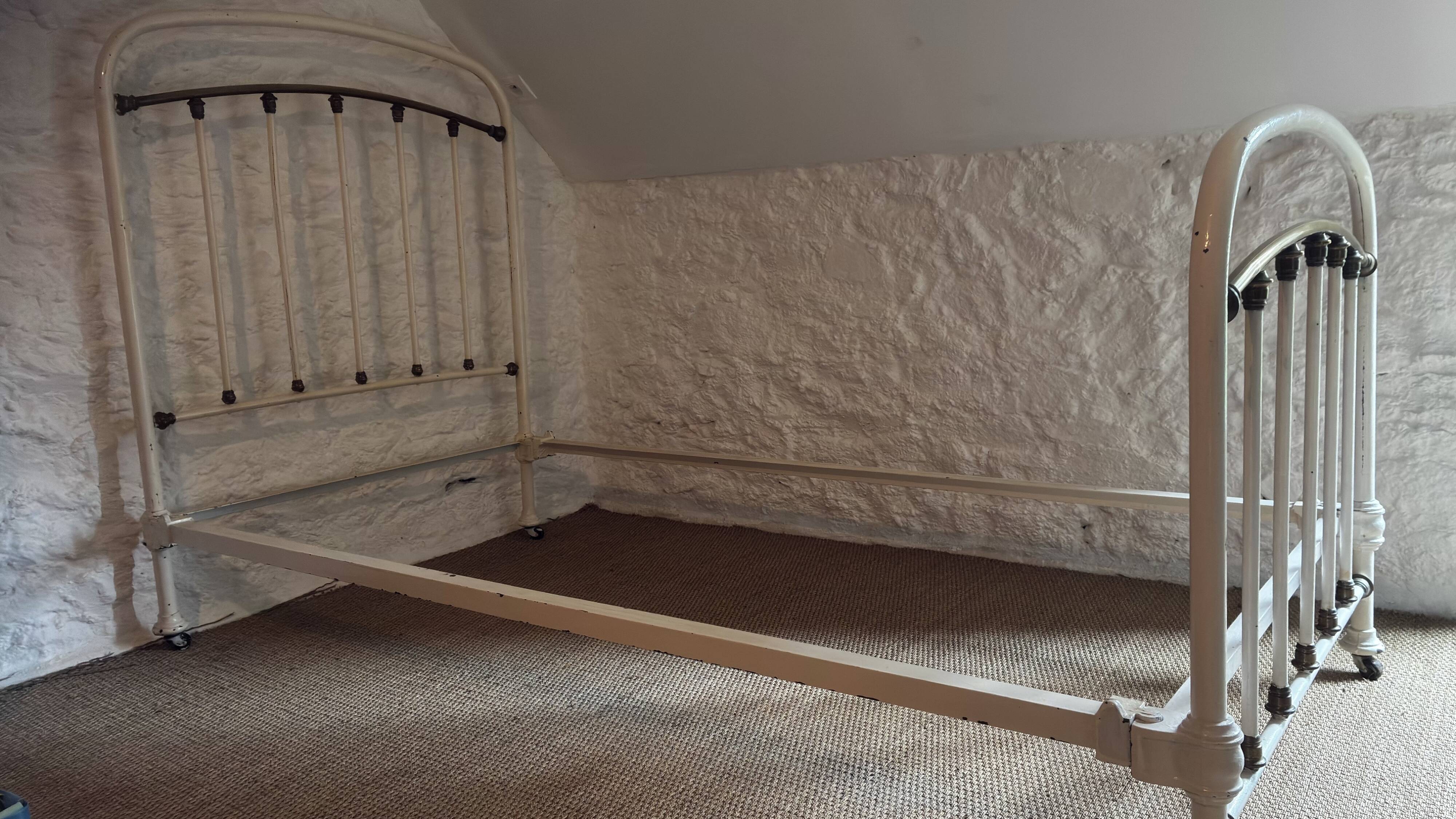 Wrought iron and copper bed, 1900