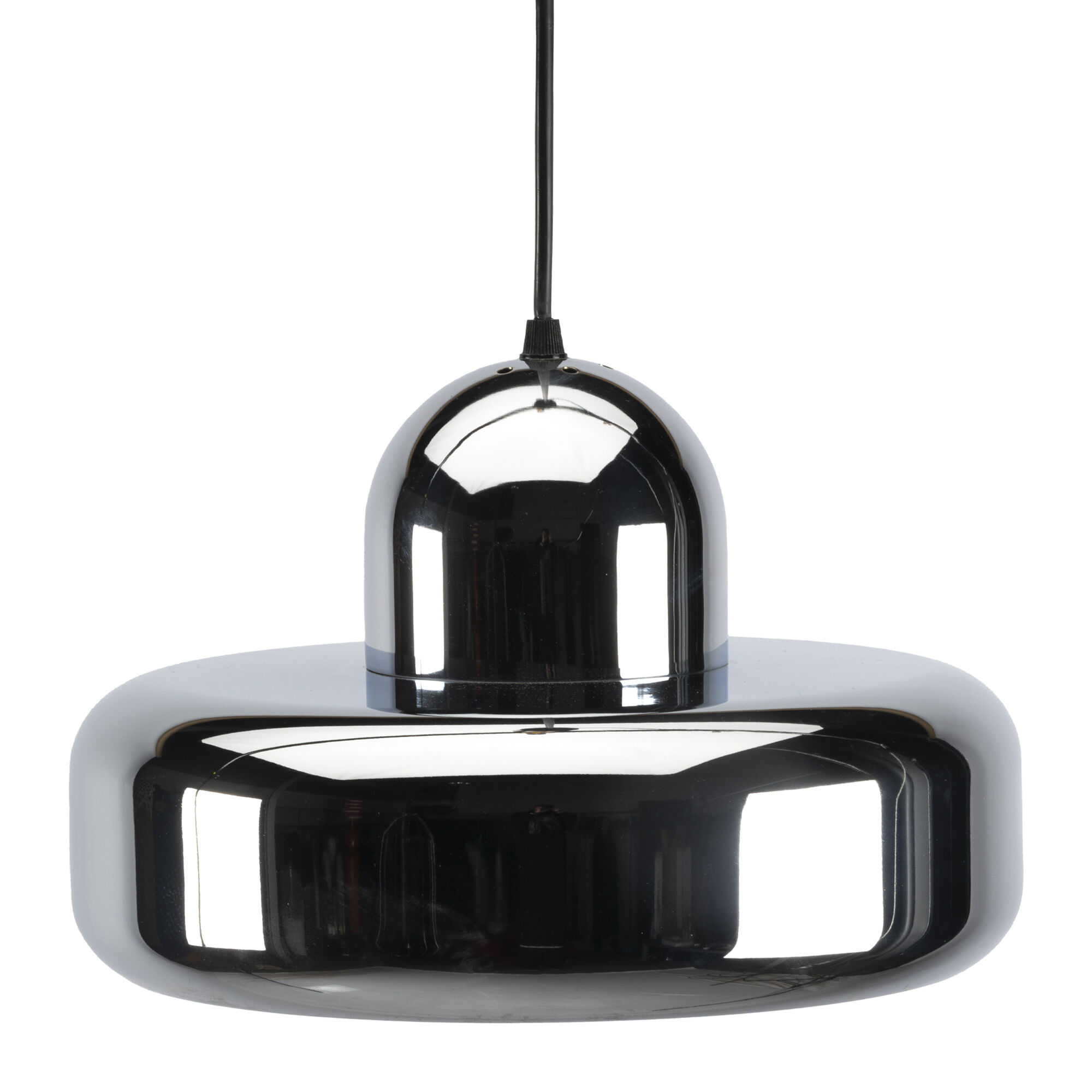 Chrome UFO Space Age Pendant Lamp