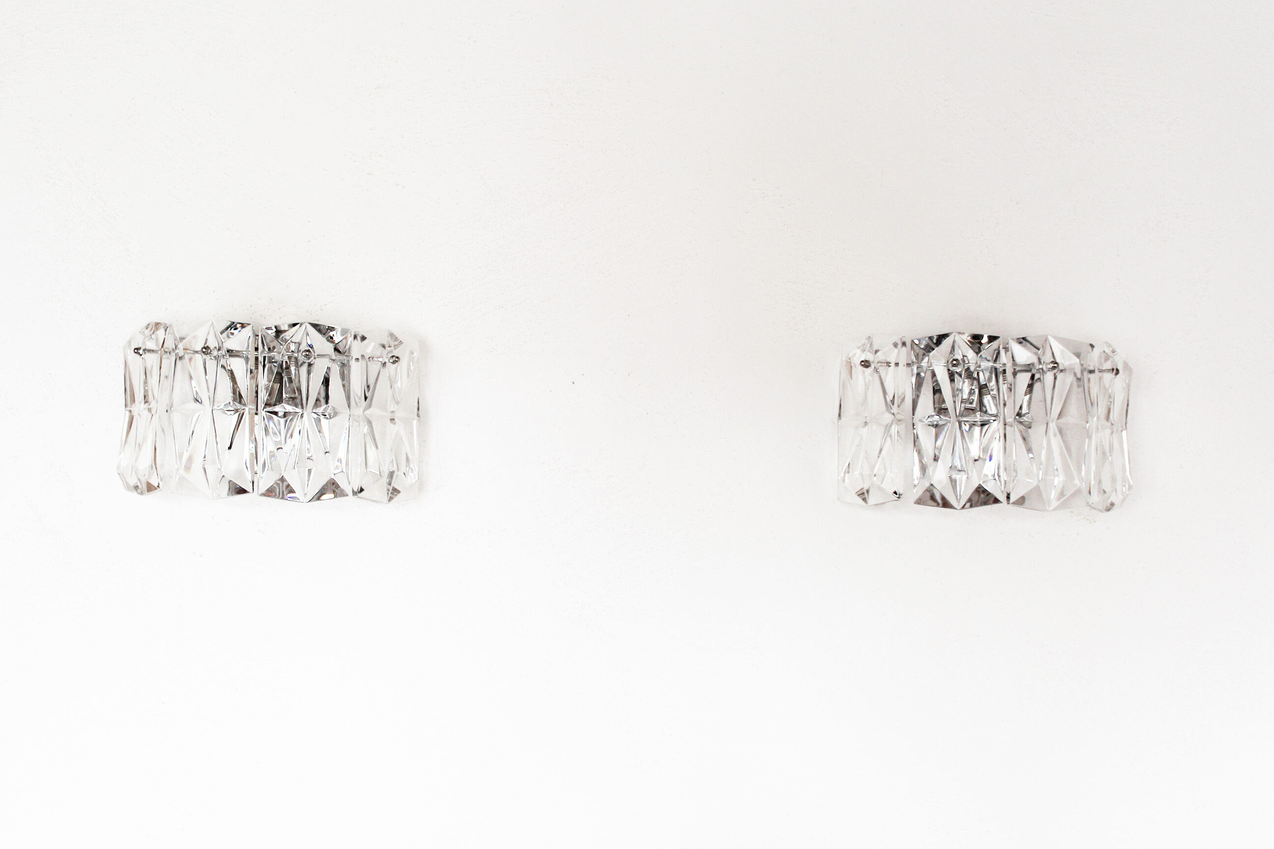Set of two polished metal sconces by Kinkeldey
