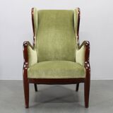 Danish mid-century wingback armchair by Frits Henningsen, 1950s