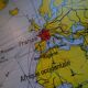 Old school map, planisphere, 50s-60s