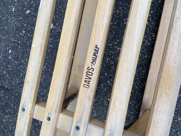 Luge traineau ancien alsace davos