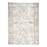 1970s Vintage Persian Handmade Wool Cotton Brown Area Rug 271x371