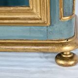 Small Showcase in Painted and Gilded Wood, Louis XV Style – Early 19th Century