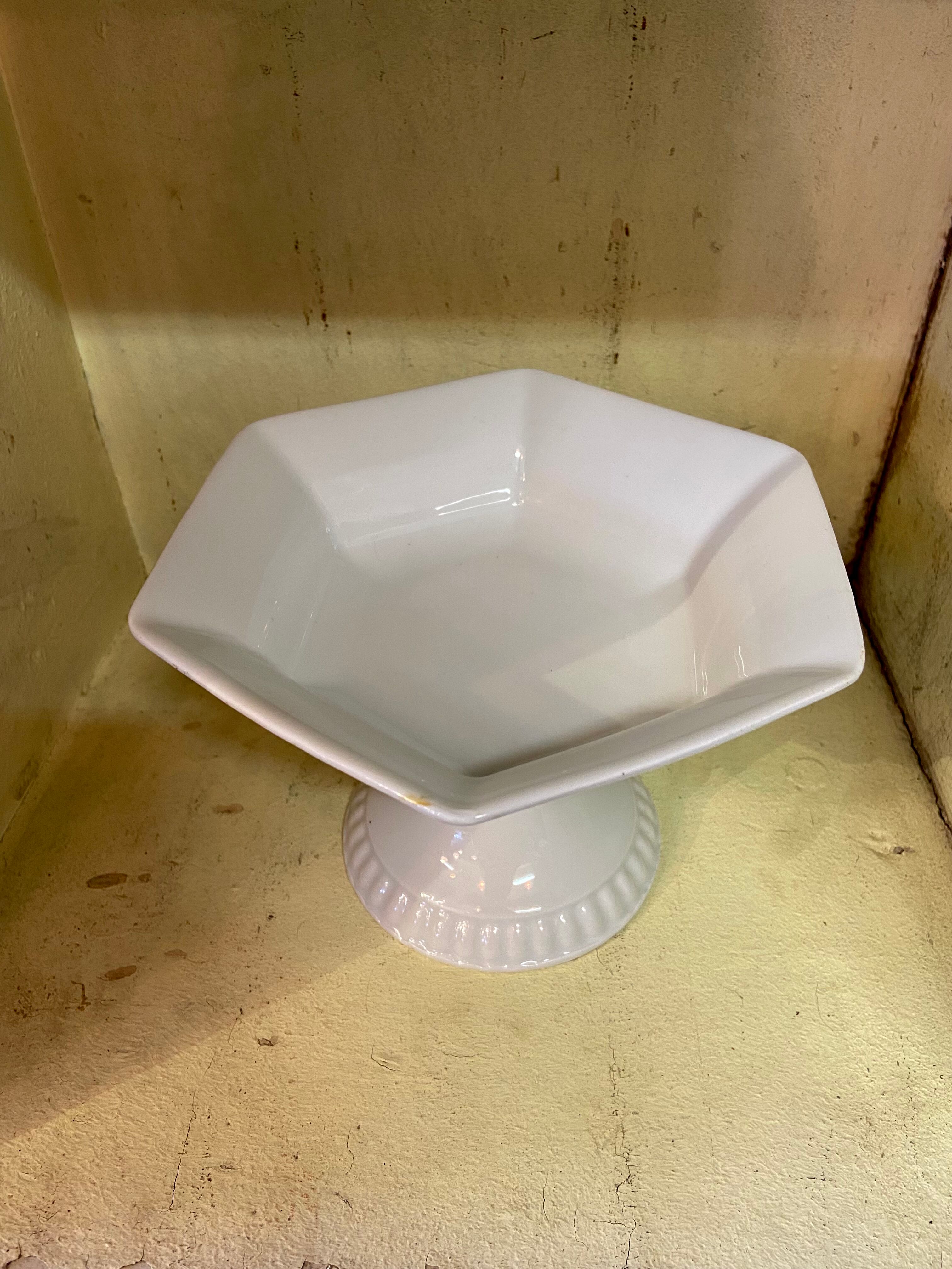 White porcelain compotier