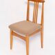 Mid-Century Bouclé Lounge Chair, Light Wood, M. Zielinski, Europe 1960s