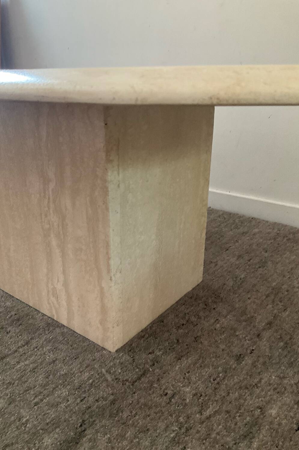 70s travertine coffee table