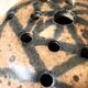 Pyrite stone flower holder signed – brutalist handmade ceramic 1970