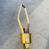 Vintage tripod lamp foot twisted brass