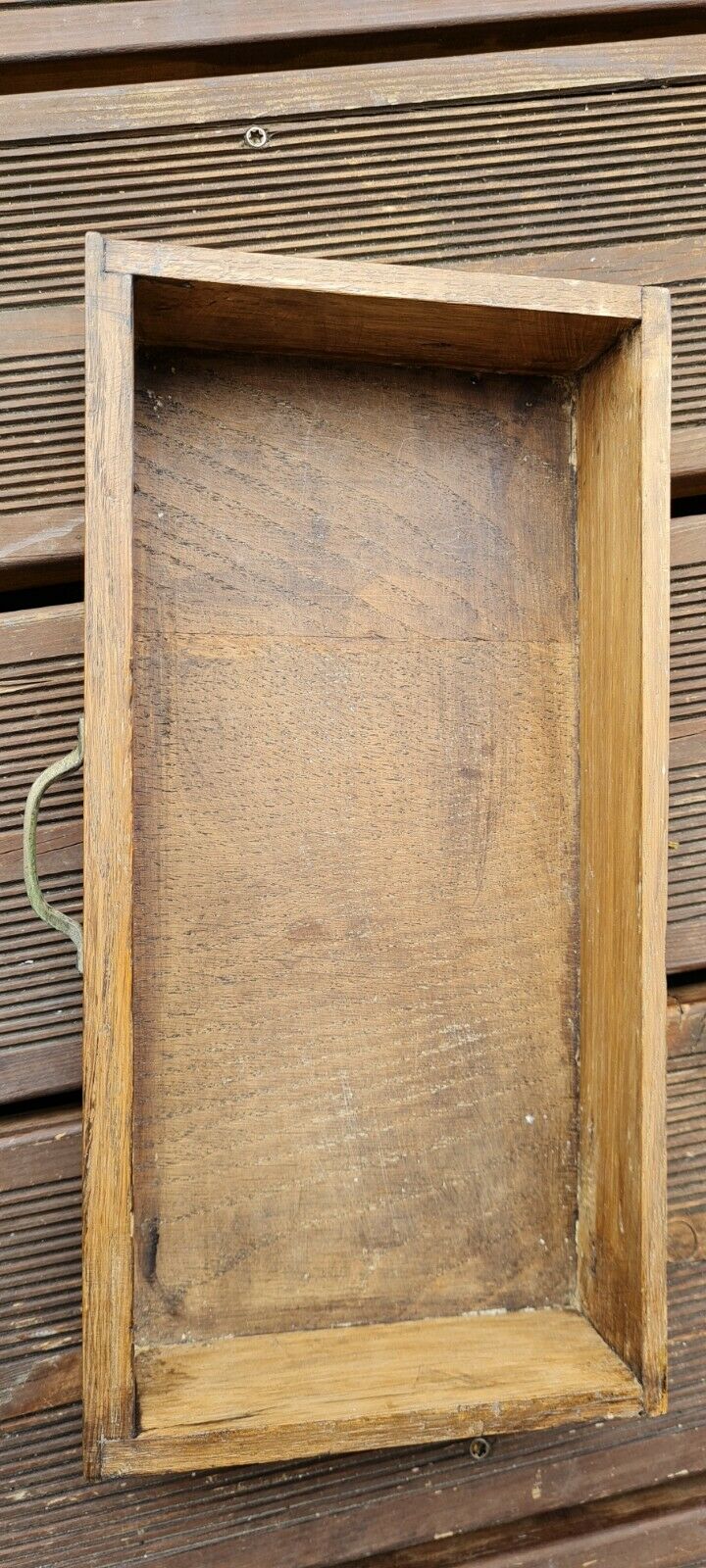 Old wooden children's toilet table and marble top