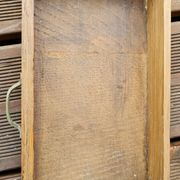 Old wooden children's toilet table and marble top