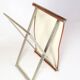 Tabouret en acier brossé et cuir cognac par Michael Christensen