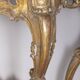 Antique classic console in wood decorated with mirror from the late 19th