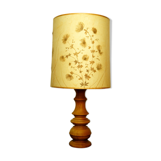 Solid wood "Herbier" lamp 1970