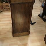 Rolling bedside 4 faces in walnut period Restoration