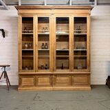 Showcase bookcase early XX th in solid oak