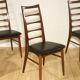 Series of 4 Lys chairs by Niels Koefoed, Denmark 1960's