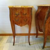 Commode et table de chevet en bois de rose
