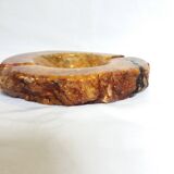 Caramel ocher alabaster ashtray Romano Bianchi Italy