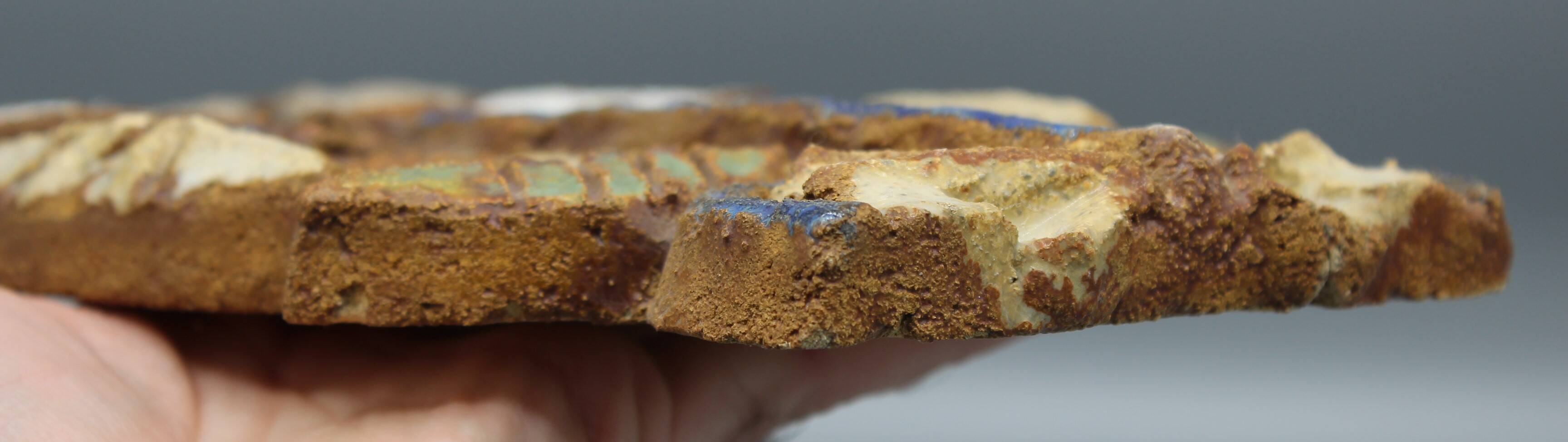 Enameled stoneware wall plaque - the argonauts - vallauris design circa 1950 1960