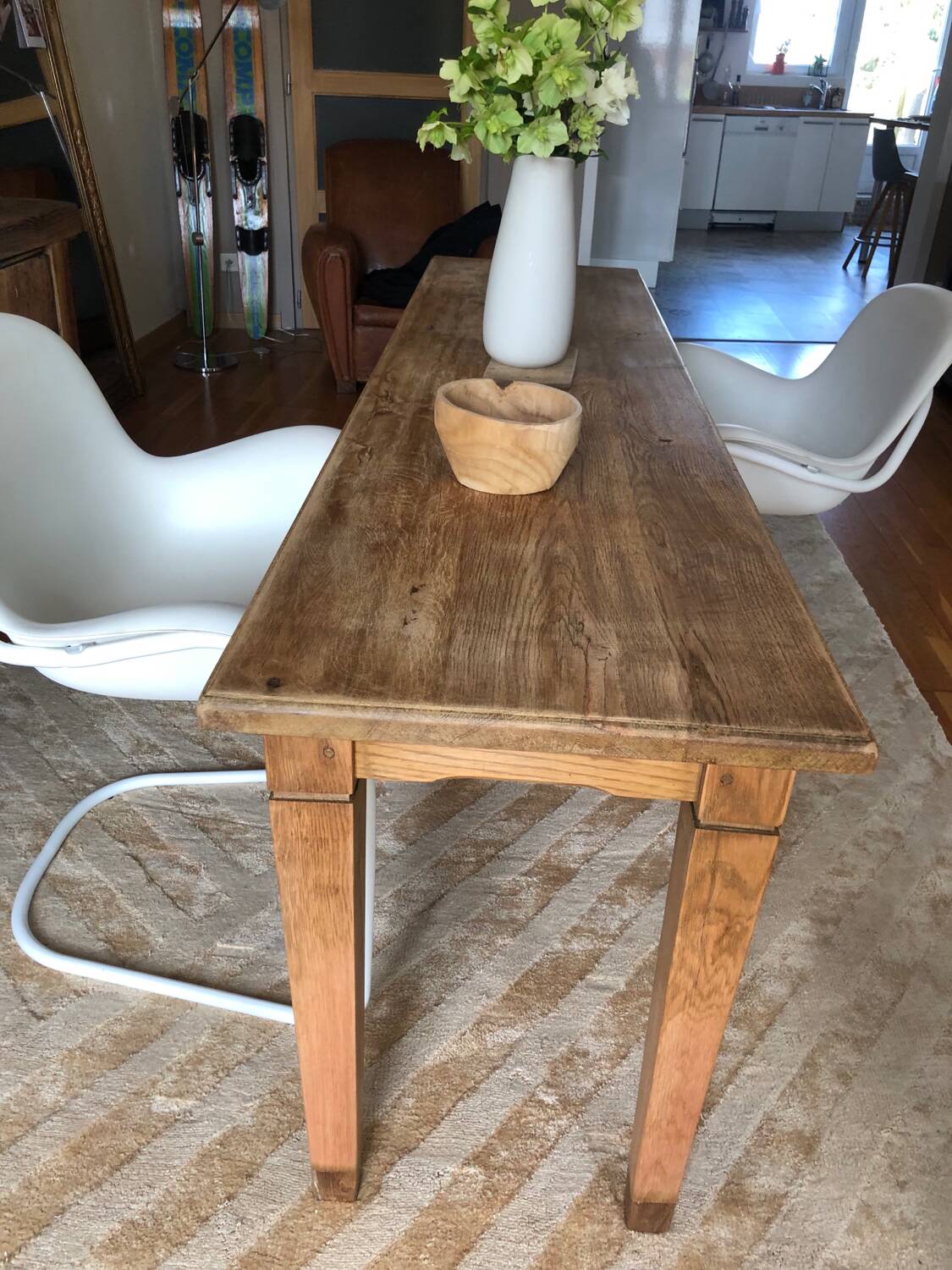 Old oak brewery table