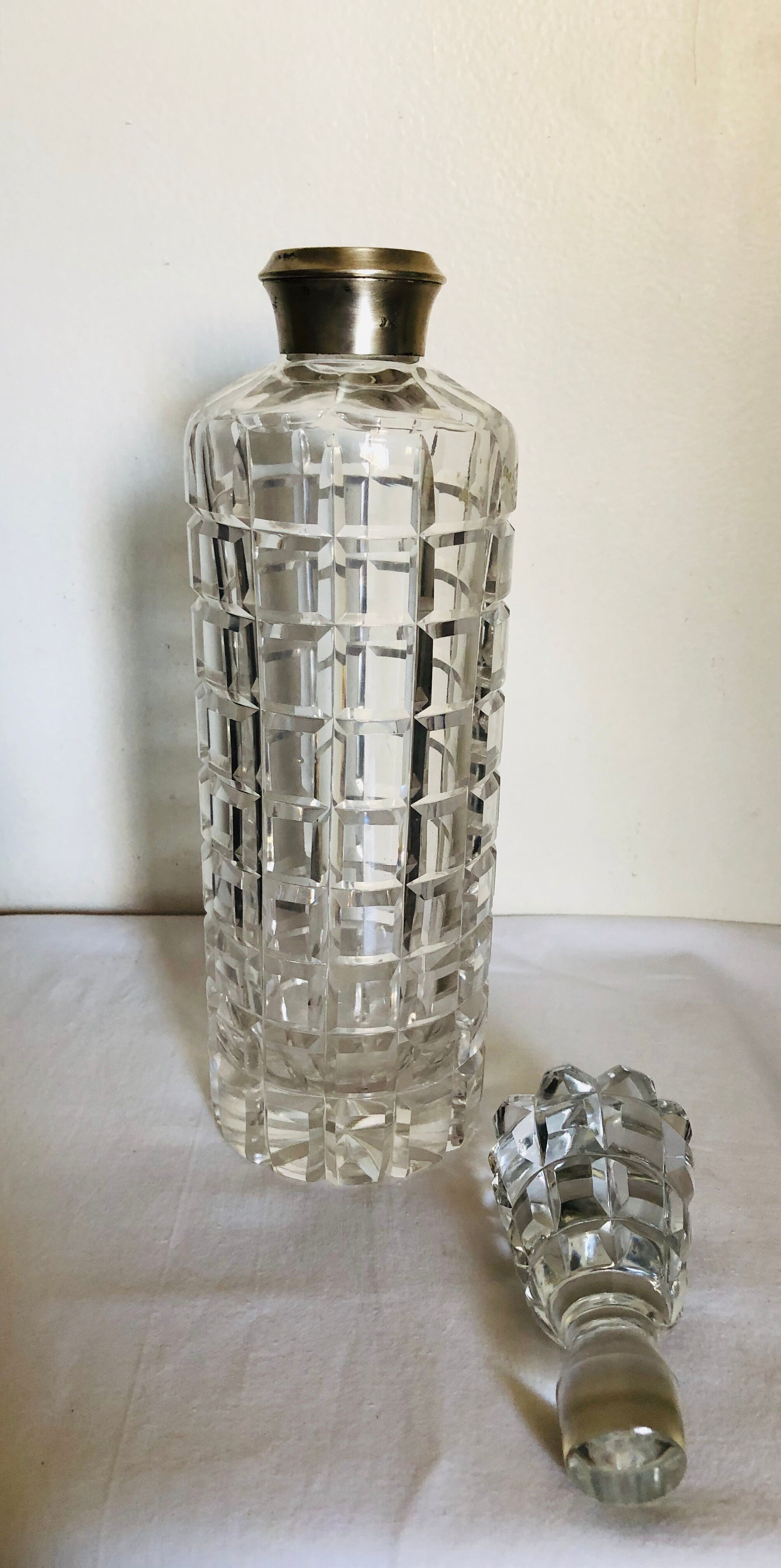Cut crystal bottle