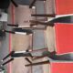 Chaises vintage skaï pied compas