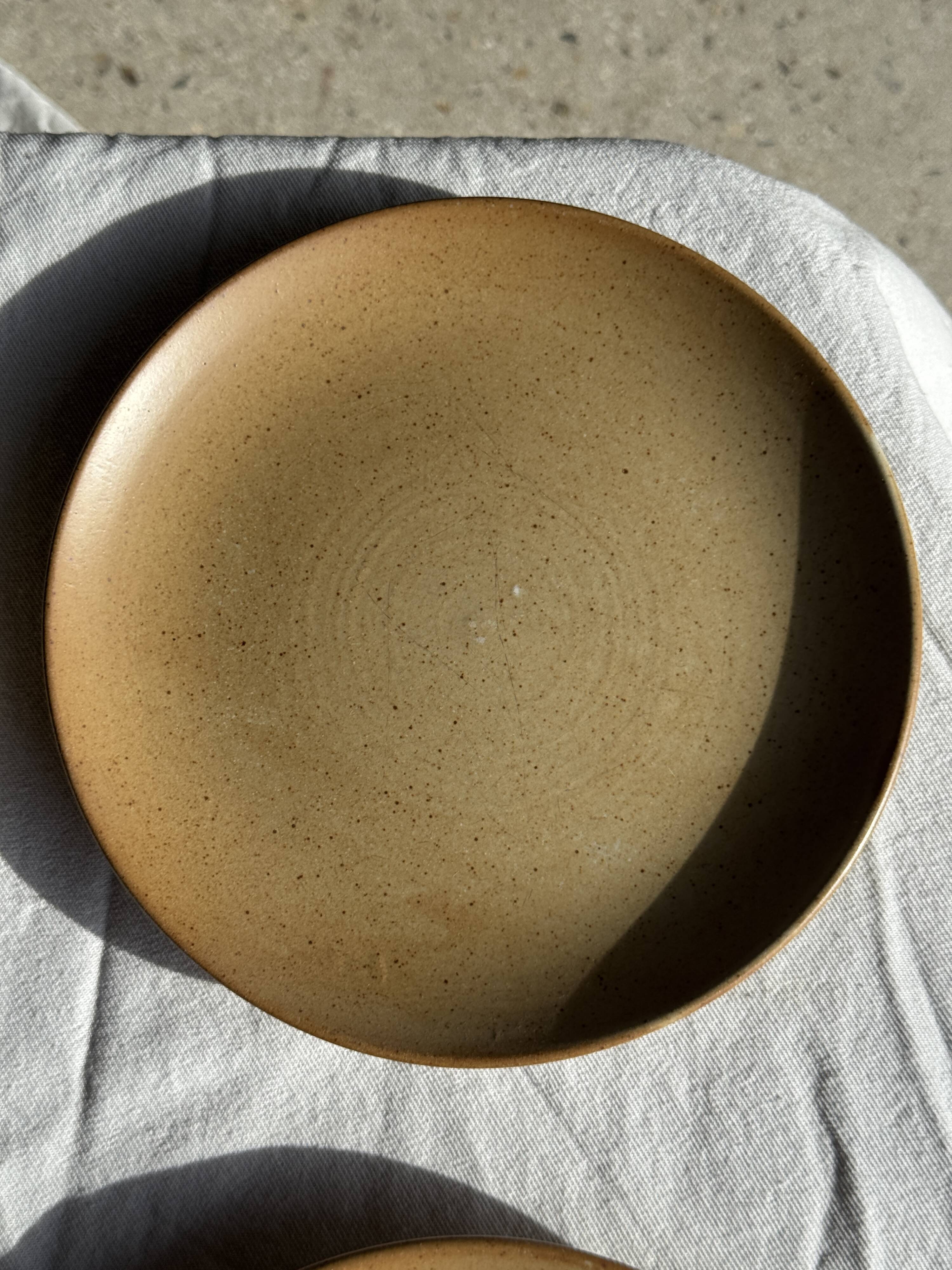 Set of 6 dessert plates in stoneware Village France D20