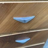 Commode ART DECO vintage walnut 1950