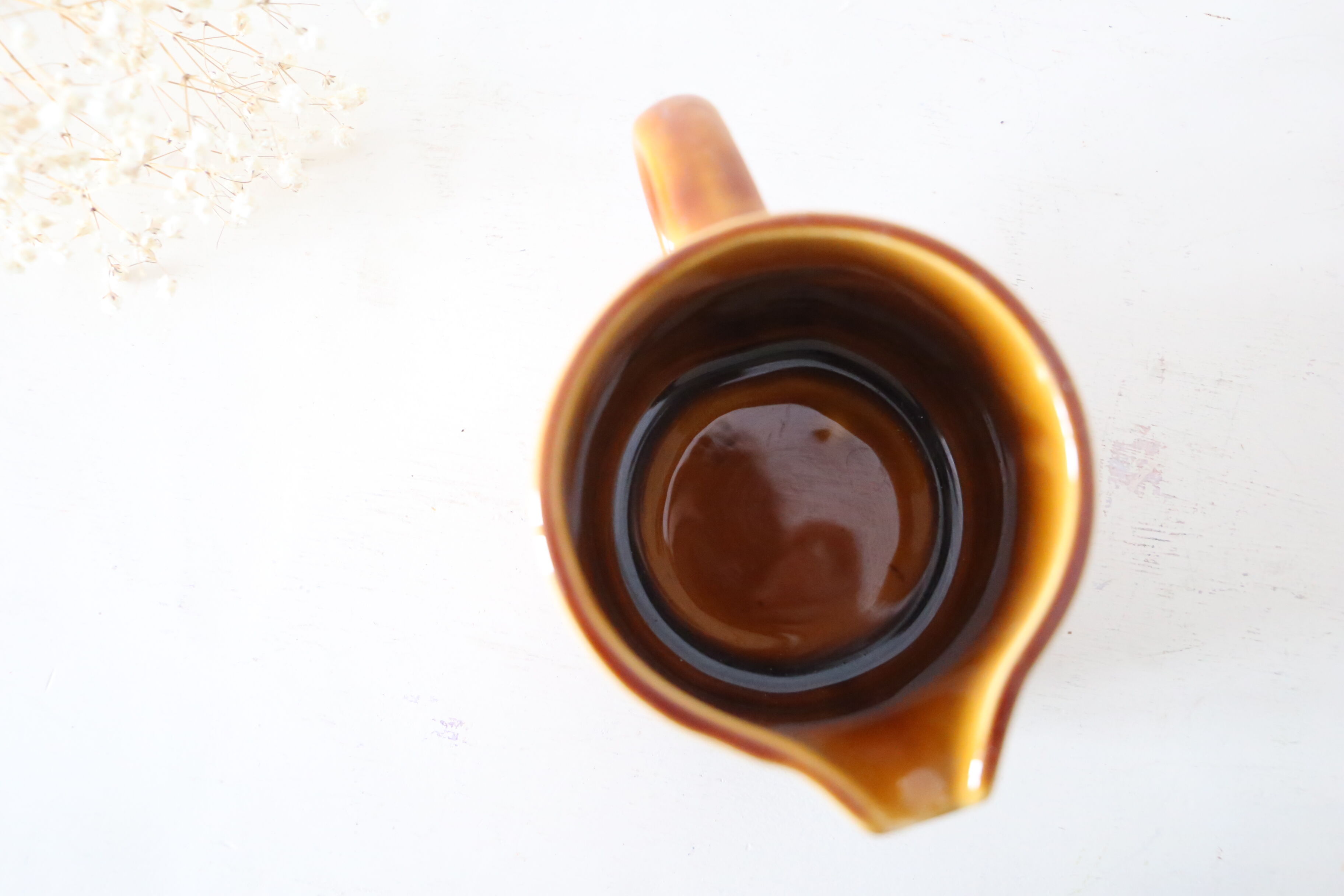 Ceramic milk pot, brown, Niderviller, made in France, vintage