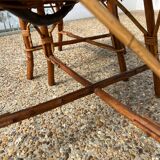 Pair of vintage rattan armchairs 1960