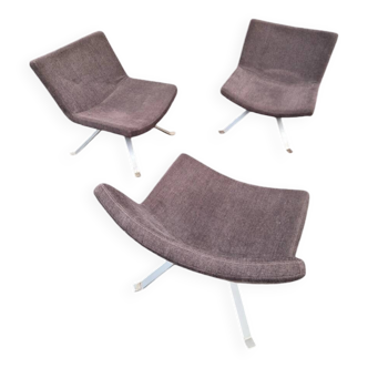 Lot de 3 fauteuils Kesterport design