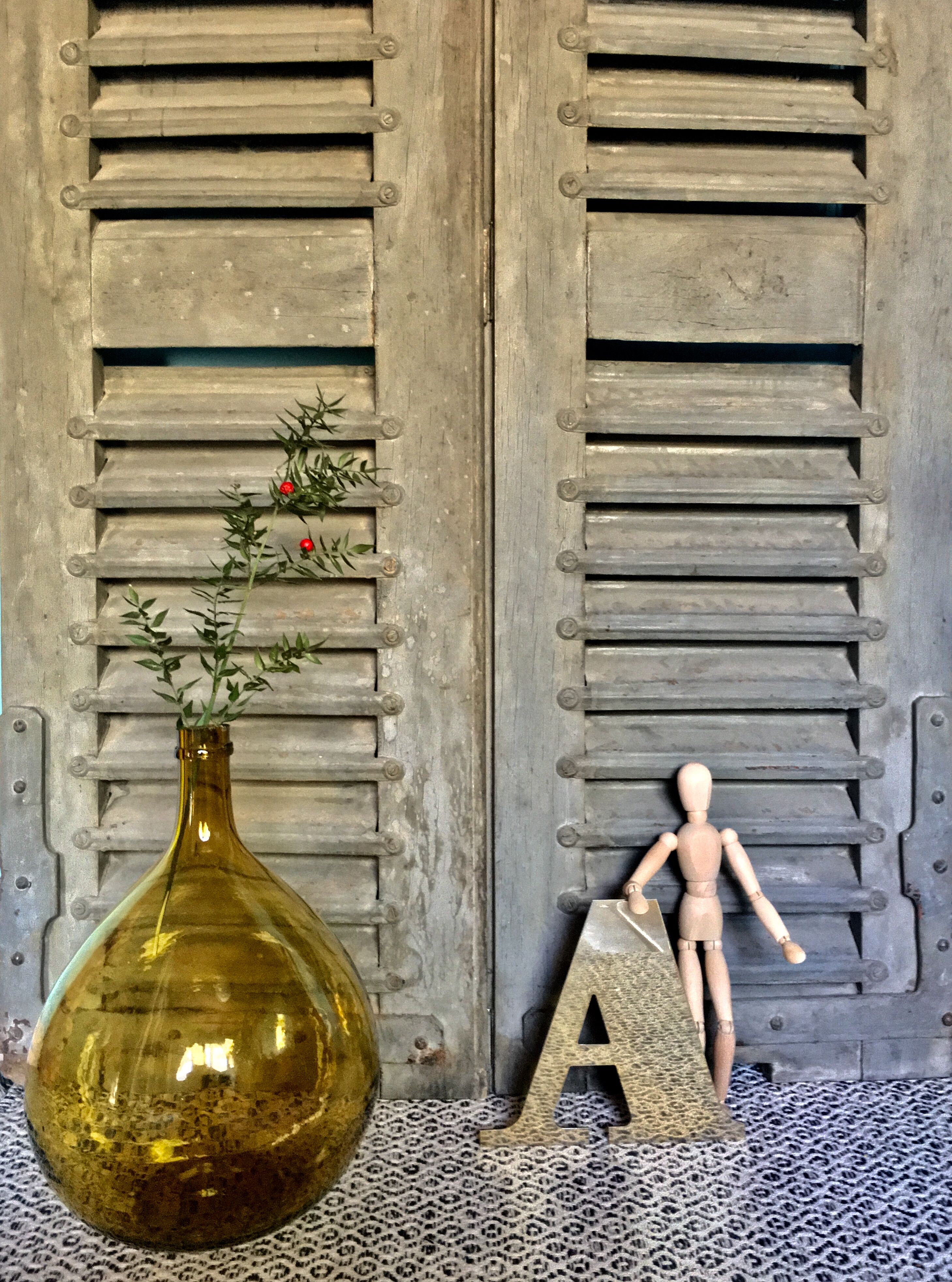 Golden brass sign vintage letter