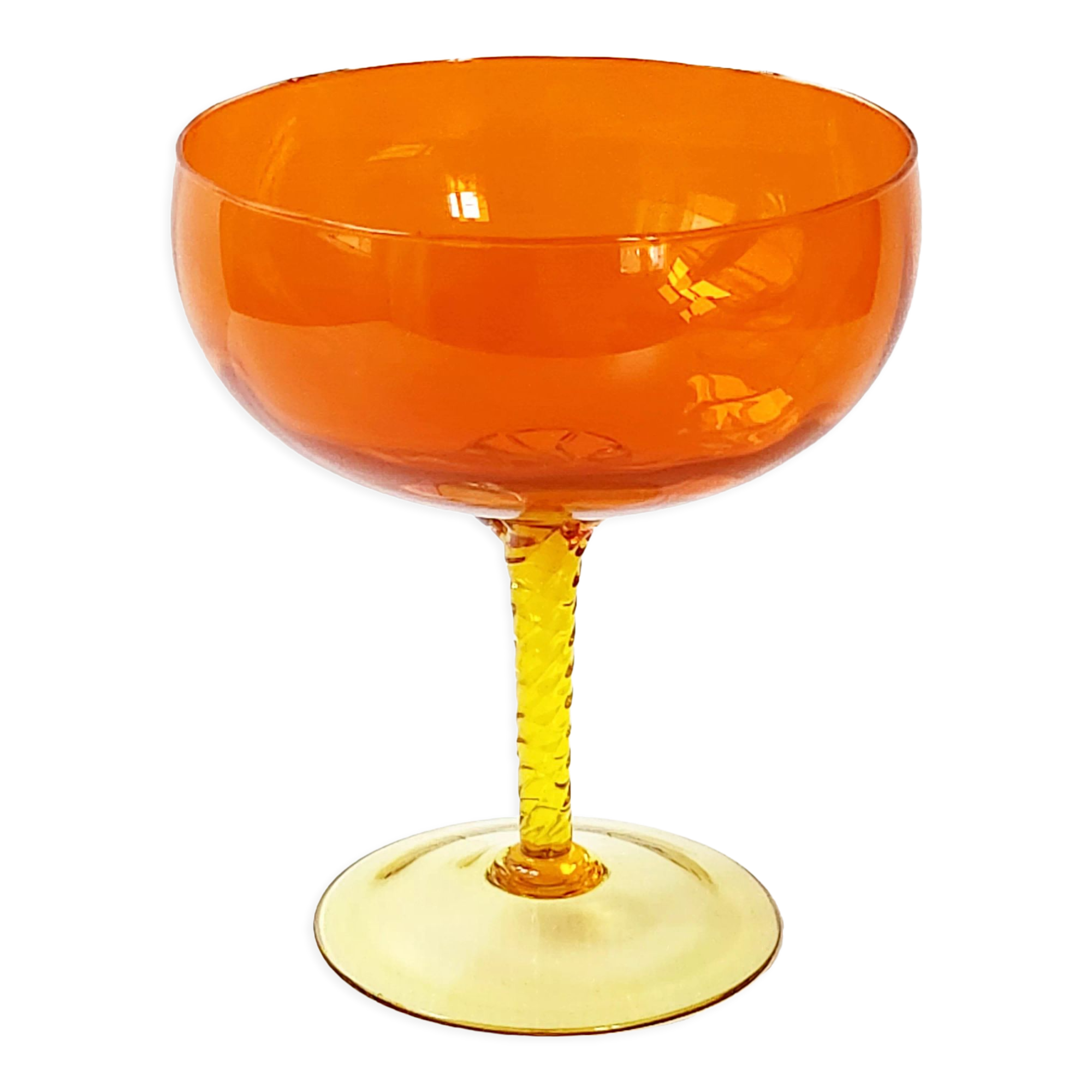 Vintage glass cup 1970