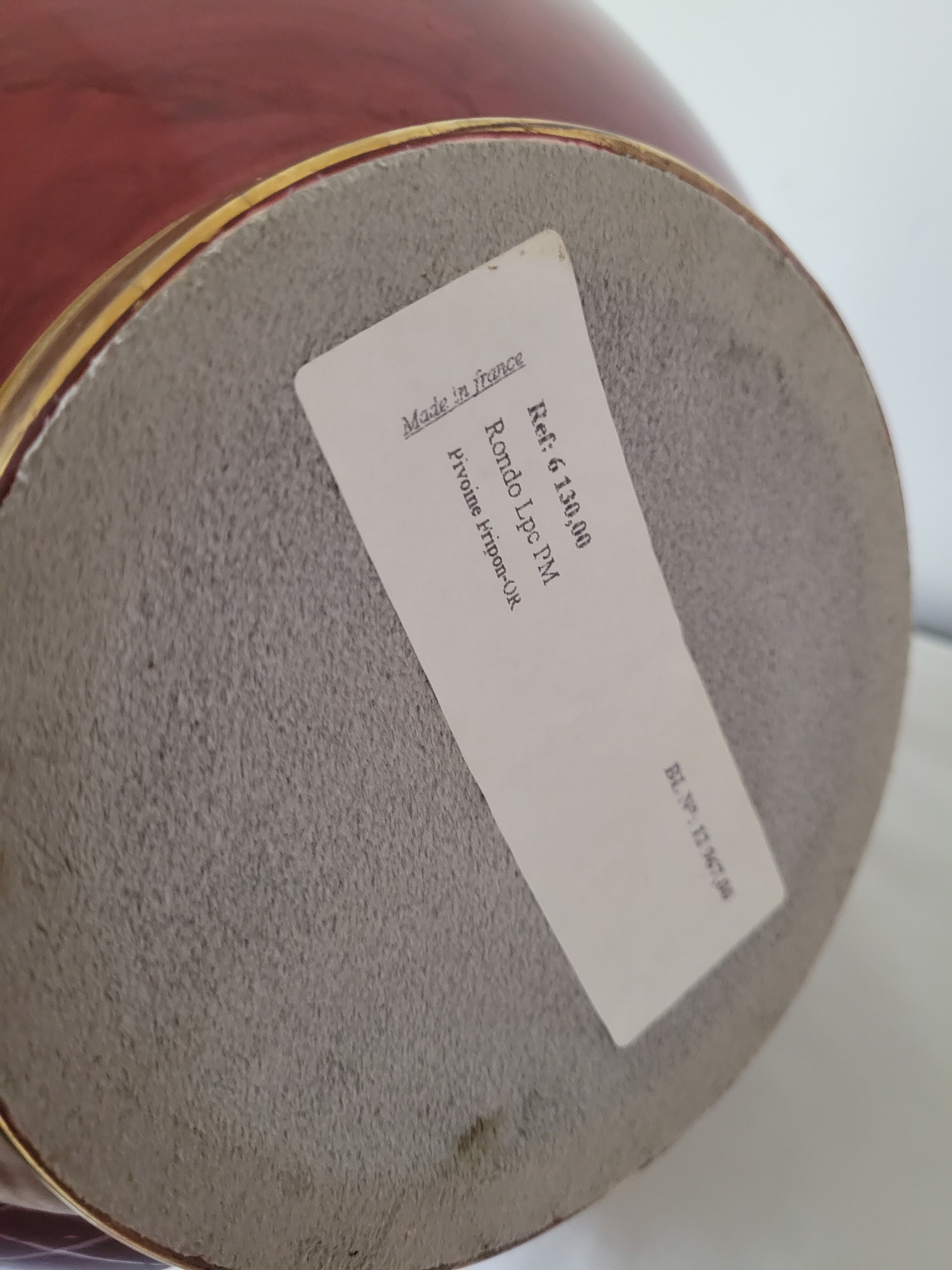 Rondo lamp by Kostka in cracked ceramic