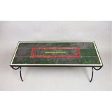 Enameled lava coffee table - 1950s