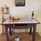 Side table wood & ceramics