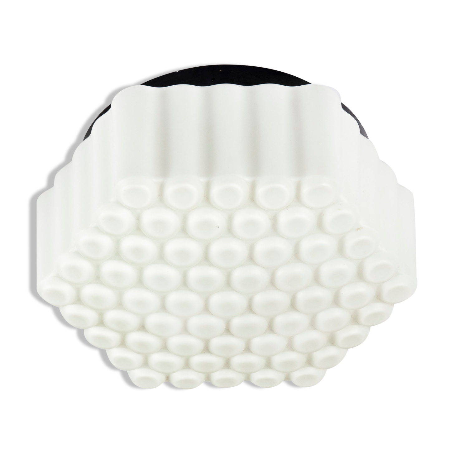 Hexagon shaped flush mount by Valasske Mezirici, Czechoslovakia, 1960s