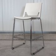 Very high stool from Haworth white and chrome
