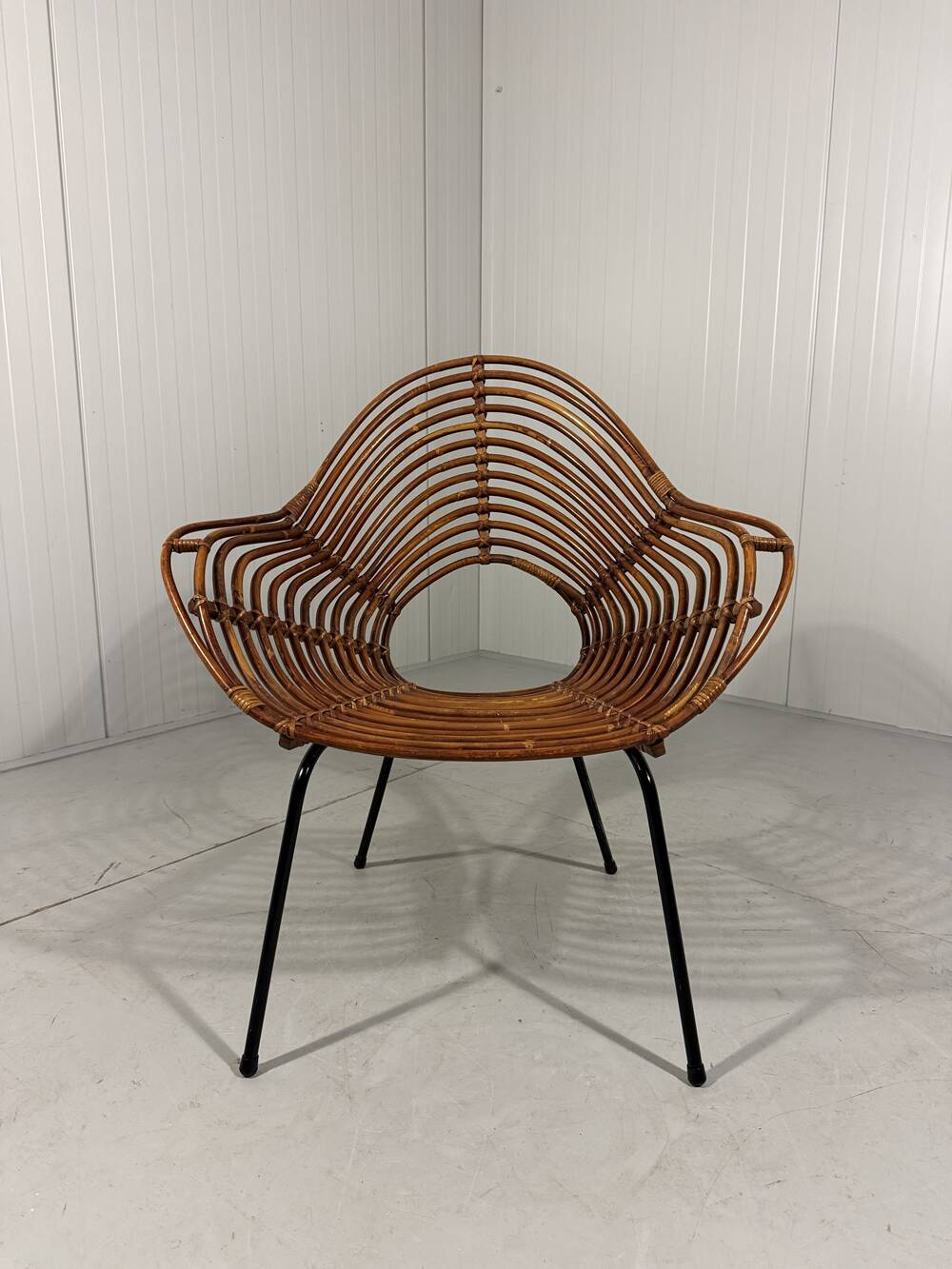 Rattan easy chairs by Rohé Noordwolde, Netherlands 1950-60’s