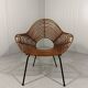 Rattan easy chairs by Rohé Noordwolde, Netherlands 1950-60’s
