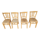 Set of 4 vintage bistro chairs, sanded, 1940/50
