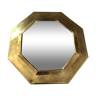 Octagonal brass mirror 31x31cm