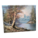 Antique oil painting – Lakeside – nature and tranquility