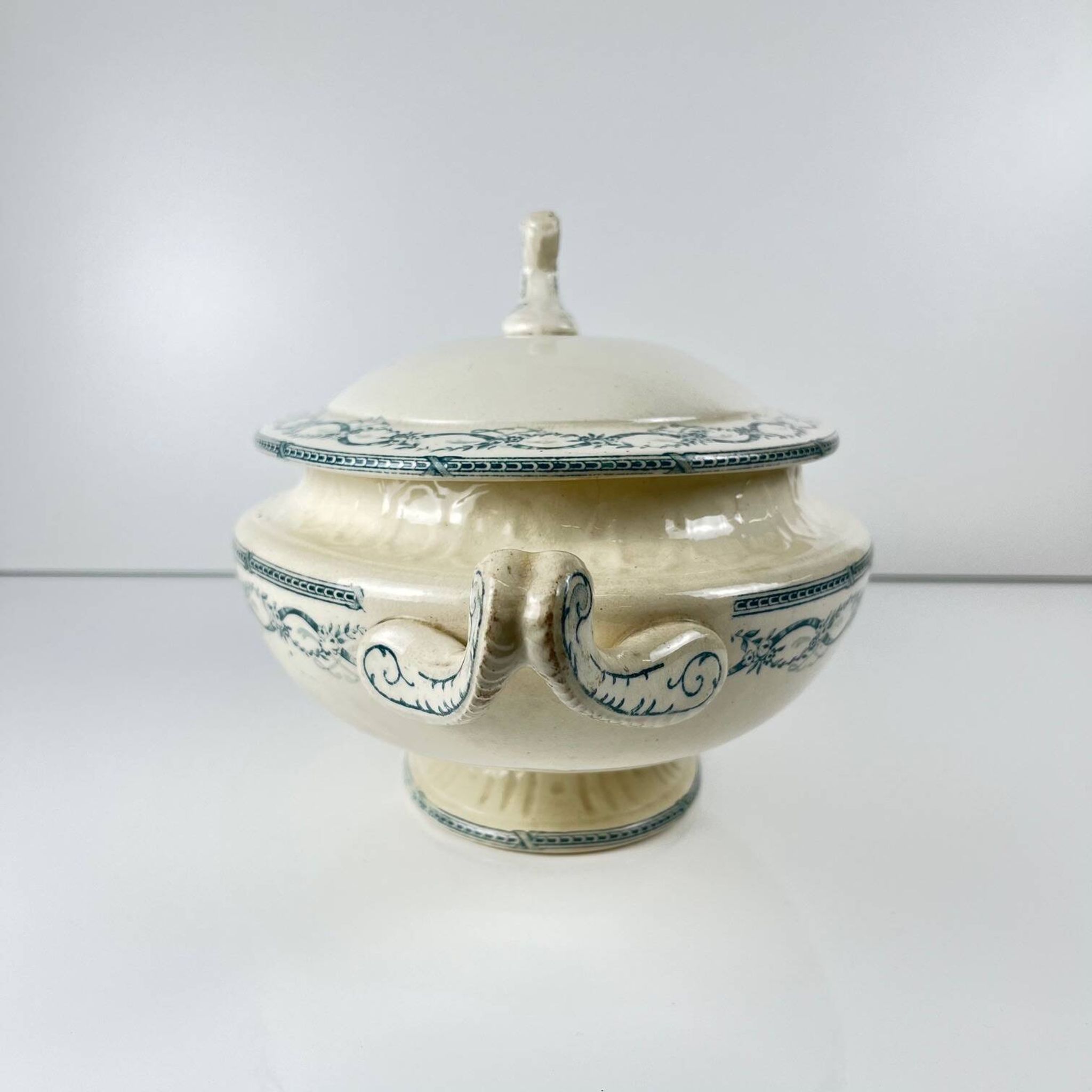 Salins "Recamier" iron earth soup tureen, late 19th century