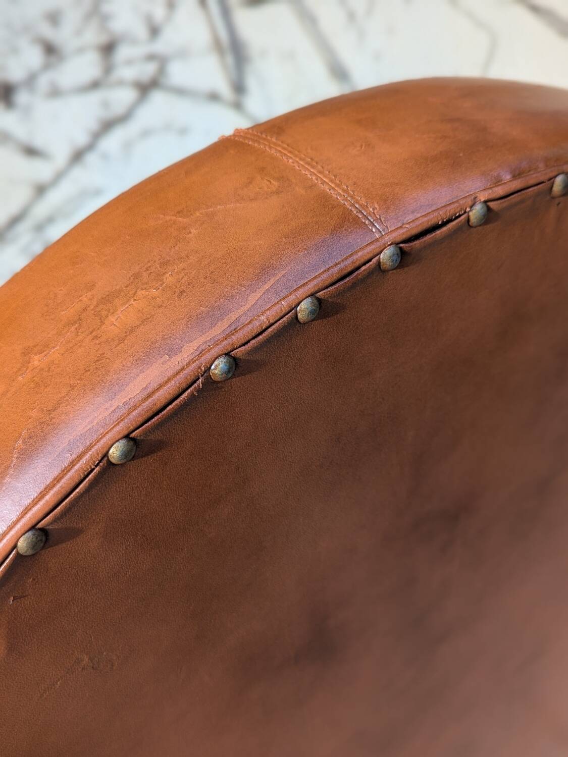 Fauteuil club en cuir